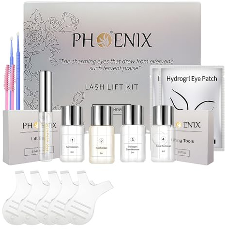 Wimpernlifting Set,Brow Lifting kit,Professionelles Wimpernlifting mit Farbe Schwarz, Wimpernwelle für Natürliche & Dickere Wimpern, Ideal für Salon und Heimgebrauch(Weiß)