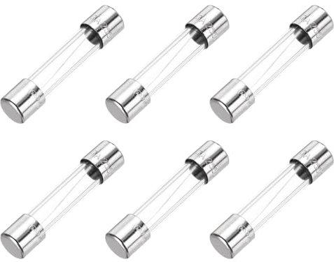 sourcing map 7A 250V 6x30mm Time Delay Glass Fuse UL Listed Slow Blow Fuse for Home Appliances 6 Pcs