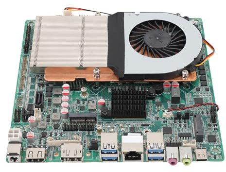 Pyhodi Scheda Madre ITX per Processore LGA1700, Scheda Madre Industriale Integrata ITX con Doppia DDR4 e Radiatori in Rame Ultrasottili, Ideale per Apparecchiature Pubblicitarie