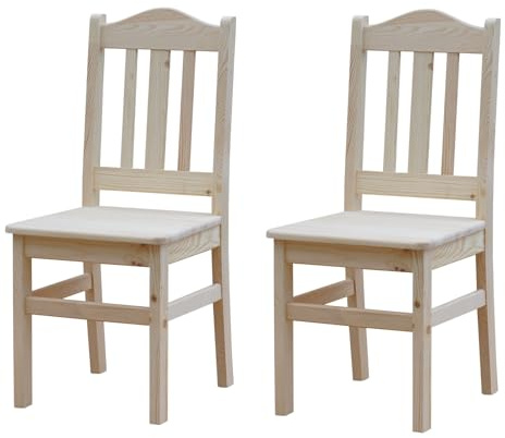 k koma Massiv Kiefer Holzstühle 2er-Set – Esszimmer/Gastronomie – Neu – Stühle aus massivem Holz