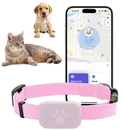 Genérico Collare GPS Gatti, GPS Cani, senza canone mensile, Pet Tracker (compatibile con iOS), localizzatore GPS Gatti