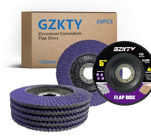 GZKTY 20 Stück Schleifscheiben 125mm Winkelschleifer für Fächerscheibe, Korn 120, für Metall/Edelstahl/Holz, Winkelschleifer Zubehör