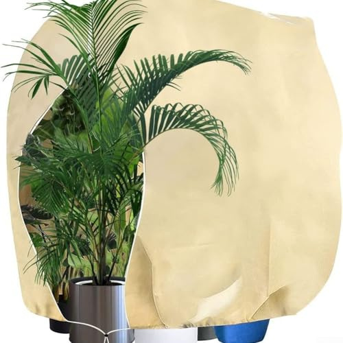 Sac de protection pour plantes d'hiver en tissu non tissé, housses anti-froid pour chauffe-arbustes (120 × 180 cm)