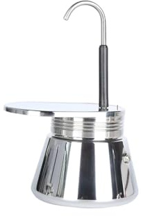 Mini cafetière italienne Moka 200 ml, double tube en acier inoxydable 304 – Compatible induction(4 Cups)