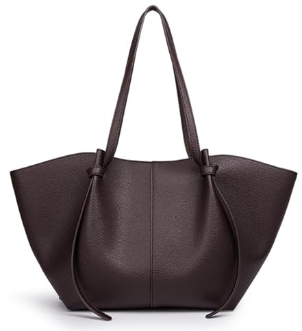JIABAOZ Tote Bag Damen,Shopper Tasche Damen Groß,mit Litschi-Muster,Large Shoulder Handbag Mit Abnehmbarer Schlaufe,Shopper Für College Schule Arbeit Reisen Shopping
