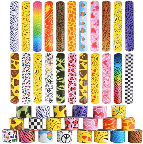 GOLDGE 24 bandas coloridas para niños, pulseras para bolsas de fiesta, bolsas de fiesta, sabores de fiesta