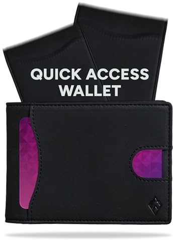 AKIELO RFID-blockerande Bifold Kortplånbok med Dragflik och Presentlåda – Stilfullt Herrplånbok – Kreditkorthållare Plånböcker för Män (DELTA - Svart Utgåva)