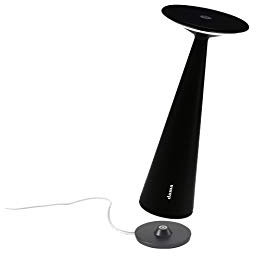 Zafferano, Dama Pro Lampe, Wiederaufladbare und Kabellose Tischlampe mit Touch Control, Geeignet für den Innen- und Außenbereich, Dimmer, 2200-3000 K, Höhe 29 cm, Farbe Schwarz