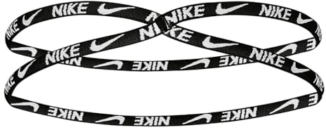Nike Fixed Lace Headband Haarband aus Polyamid in der Farbe Black/White, N.100.2627.010.OS