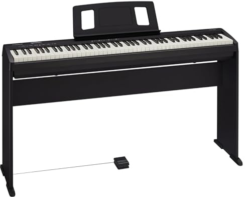 Roland FP-10 & Stand Bundle | Compact 88-Note Digital Piano with KSCFP10 Stand & DP-2 Pedal | SuperNATURAL Piano Tones | Authentic Acoustic Feel Keys | Designed For All Players | Expanded Connectivity