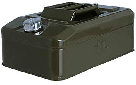 ZWLI Benzinkanister 10L-40L Metall Eisen Ersatzkraftstofftank Von Anti-Korrosion,Aluminiumkappe Kraftstoffkanister Treibstoffkanister mit Ausgießer Kanister