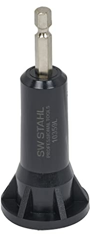 SW-Stahl 10359L-1 Radnabenschleifer - 1/2 Zoll Bohrmaschinen Schleifaufsatz | Grundkörper mit Sechskant-Aufnahme für Akkuschrauber - 40 mm Durchmesser zur Radnabe Reinigung und Lackentfernung
