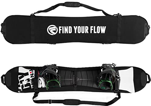 WEALTHY73 Tragbare Snowboardtasche Furnier Elastische Boardtasche SBR-Schutzhülle Aus Elastischem Material, Verschleißfest, Wasserdicht, Stoßfest,Black,160CM