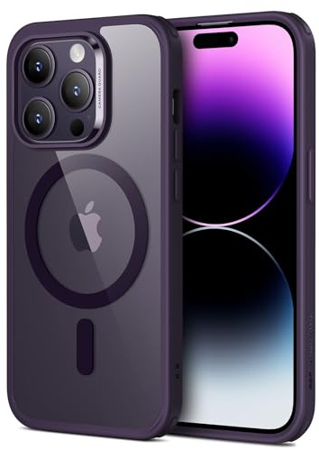 ESR für iPhone 14 Pro Max Hülle für MagSafe, Vergilbungsschutz, Klares Lila | Vergilbungsschutz, Ultraskinny, 3X Militär-Sturzschutz, Magnetische Handyhülle, Stoßdämpfend, Kratzfest
