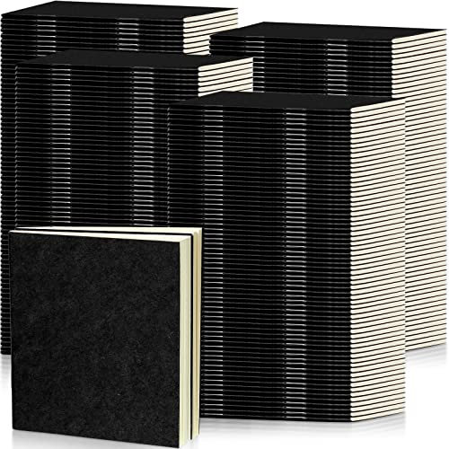 Thenshop Mini-Notizbücher, Großpackung, kleiner Notizblock, unliniert, Tagebücher, blanko, Skizzenbücher, Kinder, Studenten, Geschenke, Schulbedarf, 10,2 x 10,2 cm, 24 Blatt (schwarz), 300 Stück
