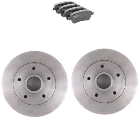 STARK SKBK-10991846 Set d'essieu Disques et plaquettes de freins Arrière sans roulement de roue sans palier de secours magnétique intégré Compatible avec RENAULT Scénic 3 JZ0/1