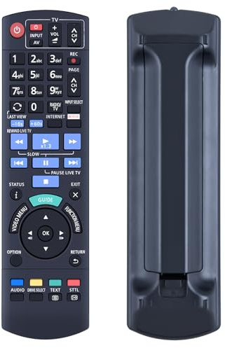 TCNOUMT N2QAYB001113 Ersatzfernbedienung Passend für Panasonic DVD Disc TV | für Panasonic Recorder DMR-BST730 DMR-BST735 DMR-BCT760 DMR-BCT760EG DMR-BCT820 DMR-BWT640 DMR-BST765