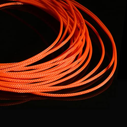 CABINE Pet Braided Expandable Sleeving Wrap 1M/3Mm,Cable Management Sleeve Cord Organizer for Wrap Protect Cables/Orange