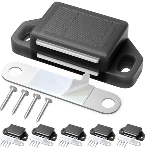 Tonitrui Cabinet Magnetic Catch Door Latch 30LB for Kitchen Drawer Magnets to Stay Closed Magnetic Catch Closet for Drawer（Black 6 Pack）