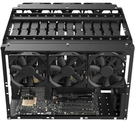 Chasis de escaparate para PC para juegos | Caja de computadora de acrílico transparente | Diseño modular de caja abierta, carcasa de vidrio templado, carcasa de PC abierta ligera para enfriamiento eff