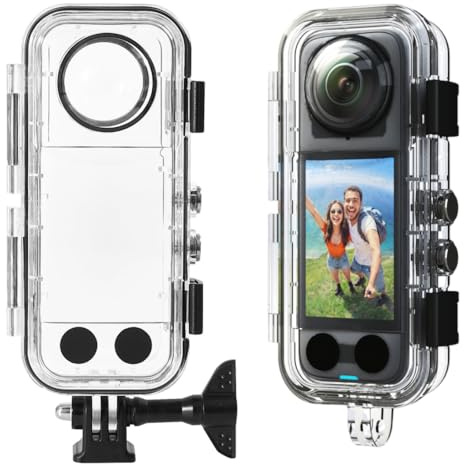 BeisDirect - Custodia subacquea per Insta360 X4 - Impermeabile fino a 60 m - Protezione invisibile a 360° - Per accessori fotocamera Insta 360 X4 (PC)