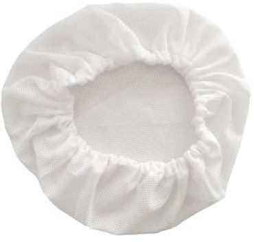 VALICLUD Atmungsaktive 4 Stück Mesh Kochmütze Aus Stoff Mit Elastischem Bund Anti Static Arbeitskappe Für Küche Restaurant Lebensmittelservice Unisex Blau Weiß
