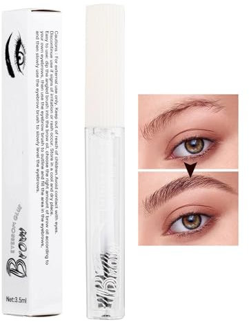 Derwrtup Gel pour sourcils transparent, gel fixateur pour sourcils - Gel pour sourcils longue durée transparent,Colle à sourcils, gel à sourcils à tenue forte, à séchage transparent et résistant à