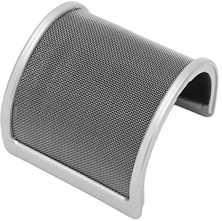 Filtro Anti-pop per Parabrezza per Microfono per Maschera per Microfono Scudo Argentato a Forma di U Filtro Anti-pop in Metallo con Protezione Multistrato per Parabrezza per