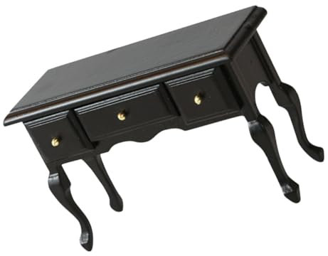 KICHOUSE Miniatur Schreibtisch Für Puppenhaus Elegantes Möbelstück Für Schlafzimmer Studierzimmer Detailliertes Design Für Kreative -projekte