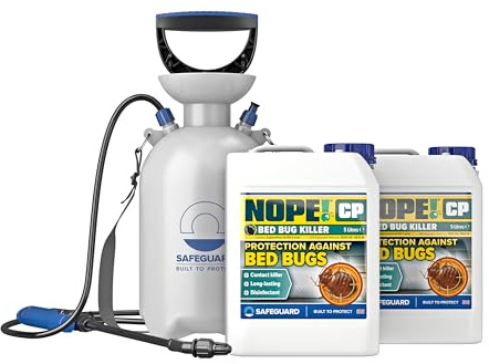 NOPE! CP Bed Bug Killer Spray Treatment (2 x 5 Litre & Sprayer) - Odourless & Non-Staining, Extended Residual Kill up to 3 Months for mattress, bed frames, furniture