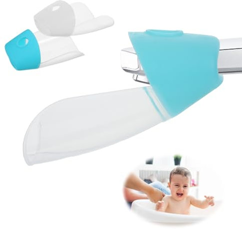 Wanmu 2Pcs Faucet Extender, Bath Helper, Silicone Sink Extender for Bathroom Kitchen, Tub Faucet Extender for Hand Washing