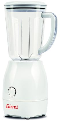 Girmi FR07 Frullatore, 300W, 600 cc, 4 Lame Inox, Funzionamento PULSE, Bicchiere Graduato, Dispositivo di Sicurezza, Piedini antiscivolo