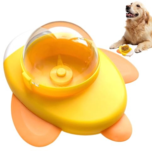 Jouet d'alimentation pour chien, casse-croûte pour chat, distributeur de nourriture rotatif, design à alimentation lente, jouet en forme d'avion, mécanisme interactif, outil de dressage