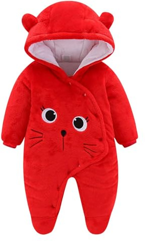 Générique Hiver Nouveau-Né Bébé Fille Garçon Combinaisons De Neige Polaire pour Filles Et Garçons Manteau À Capuche Combinaison Ski Bebe Garcon Body 6 Mois Disco Barboteuses