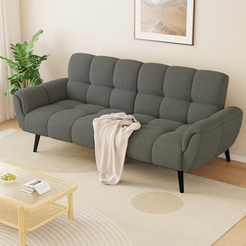 HIPIHOM Sofa Mit Schlaffunktion, Klappsofa Sofa 3 Sitzer, Schlafsofa 155x85cm, Bequemes Geeignet Für Wohnzimmer, Büro, Lounge, Zimmer, Schlafzimmer