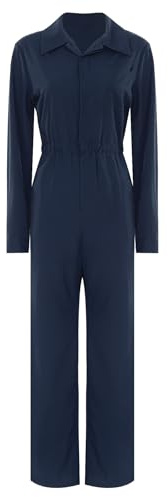 Monduelle dam arbetsoverall skyddsoverall blåman overall jumpsuit coverall verkstad arbetsoverall mekaniker arbetskläder, Marinblå, M