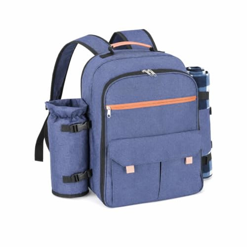 Amagogo Sac Isotherme Sac à Dos Pique Nique Glacière Conteneur Extérieur Oxford 18L avec Construction Pliable et Transport Confortable Adapté au Camping Pique Nique Randonnée Activités Plein Air