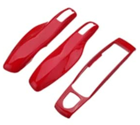 Viviance 3Pcs Abs Remote Key Case Shell Covers Set Für Porsche - Rot