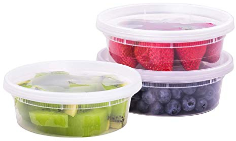 TashiBox TB-SC-8-50-VC - Contenitori monouso per alimenti, plastica, trasparente