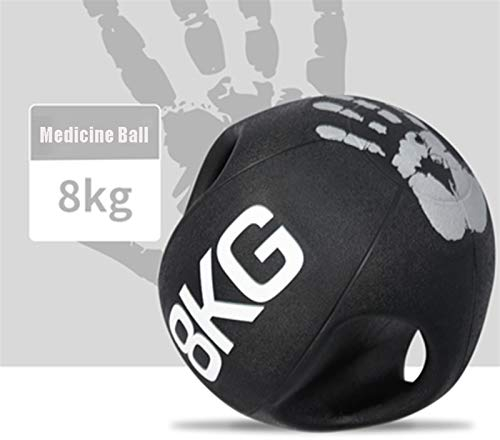 Medizinball Gummi-Kettlebell-Gravity-Ball Mit Griff, Männlich Und Weiblicher Kernmuskel-Trainings-Balance-Training Aerobic-Übungs-Fitness-Ball (Size : 8kg/17.6lbs)