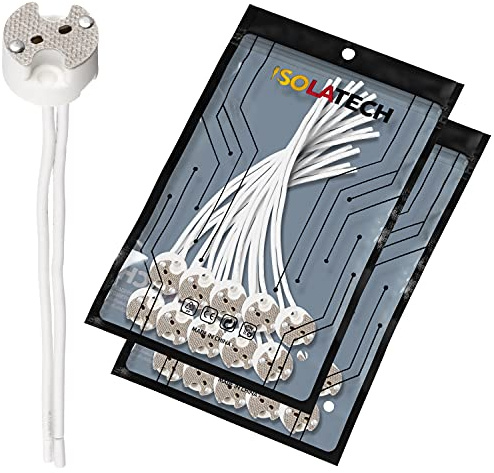 ISOLATECH 20x Universal Keramikfassung MR16 GU5.3 max.250V/2A | Für LED- und Energiesparlampen, hitzebeständig, einfache Installation, geeignet für Einbauleuchten in Küche und Badezimmer
