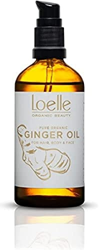 Loelle - Organisch Ingweröl - Heilende, biologische, würzige, anregende und energiespendende Feuchtigkeitspflege zur Linderung von Muskelschmerzen - Aufbauendes Massageöl (100ml)