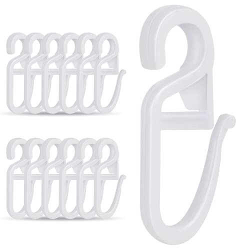 150 Stück Gardinenhaken Vorhanghaken mit 5.8mm Öse Weiß Gardinenhaken für Vorhang Ringe Gardinenringe Universal Überklipshaken Faltenlegehaken für Gardinenringe