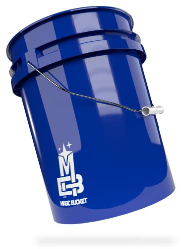 MAGIC BUCKET | Car Wash Bucket Hand Wash Blue | 5 US Gallons Approx. 20 Litres | Compatible with Grit Guard, Detail Guardz Dirt Lock, Chemical Guys Dirt Trap, Gamma Lids Lid