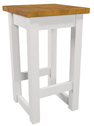 Magnetic Mobel Barhocker Massivholz Sitzhöhe 70 cm Eiche Belastbar 110kg Fußstütze Innen Außen Barstuhl Tresenhocker