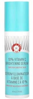 First Aid Beauty - 10% Vitamin C Brightening Serum, Daily Dark Spot Serum with Squalane & Vitamin E, Helps Brighten Without Irritation or Clogged Pores, Safe for Sensitive Skin, 1.7 oz