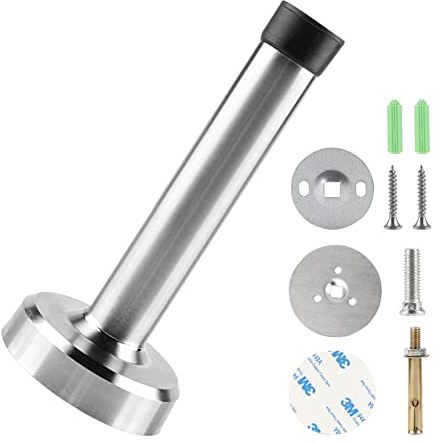 SWAWIS Wandtürstopper 12cm - Türstopper Wandmontage Edelstahl - Türanschlag Türpuffer Door Stopper Selbstklebend