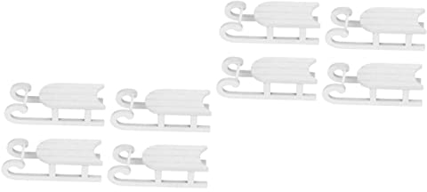 ibasenice 8stücke Kreative Holzschlitten Ornamente Weihnachtsdeko Für Tisch Und Desktop Einzigartige Winterdekoration Für Festliche Anlässe Elegantem Weiß