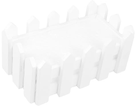 Kunstblumen Topf Mit Holz-Zaun Und Moos Künstlicher Blumentopf Für Außen Dekoration Bastelbedarf Und Schulprojekte