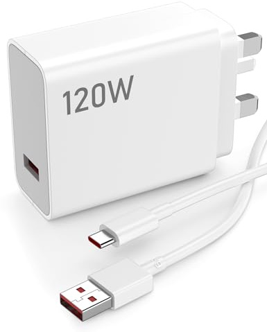 120W Fast Charger for Redmi Note 15 14 13 12 11 Pro,USB Plug Fast Plug Charging Cable 1M Wall Charger UK Power Adapter for Xiaomi 17 Ultra 15T 14T 13 12X 11T for POCO X8 F8 M8 X7 F7 X6 X5 Pro Pad 8 7